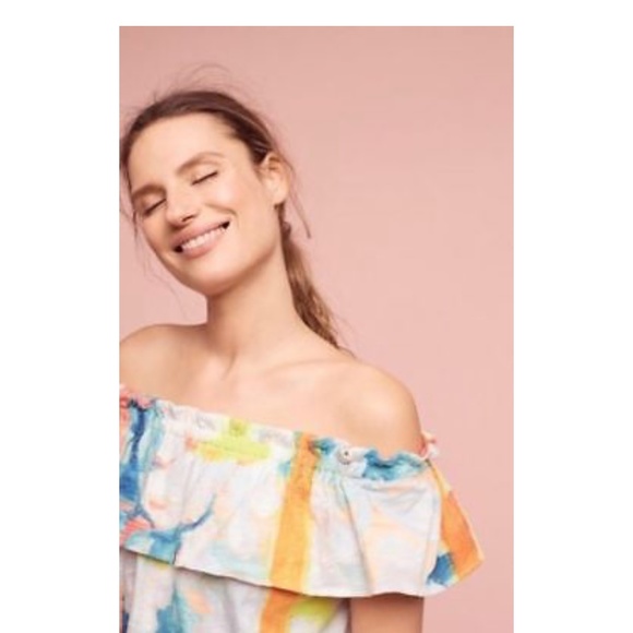 Multicolor Anthropologie Off-The-Shoulder Top - Picture 4 of 4